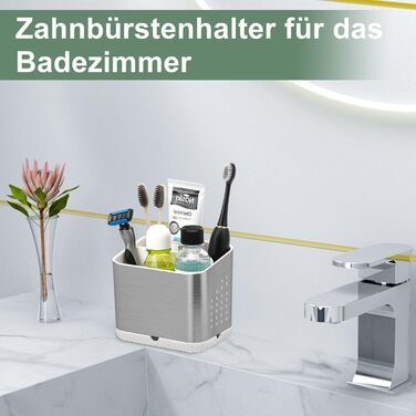 Тримач для зубних щіток електричних: органайзер для ванної кімнати, сірий