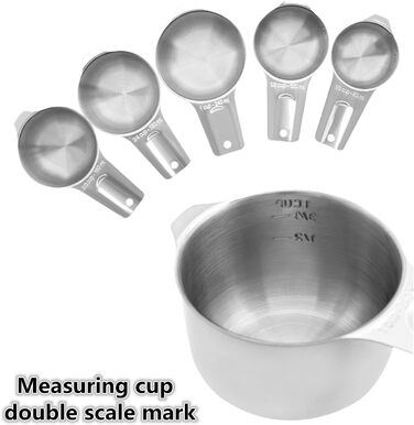 Набір мірних ложок Meiyijia з нержавіючої сталі (7+7 шт.)