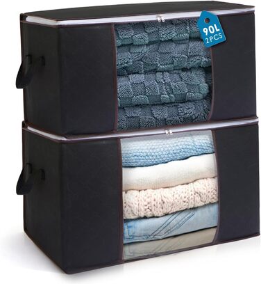 Органайзери для зберігання AIOR, 4 шт., 90 л, для постільної білизни, одягу, ковдр, подушок, 60x40x35 см