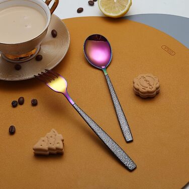 Набір столових приборів з титановим покриттям, 30 предметів, золото-чорний (Mars) для 6 осіб