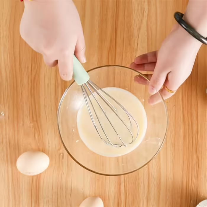 Hand mixer, stainless steel wire whisk, balloon whisk, manual egg beater, portable, milk frother, butter beater, baking, cooking utensils, kitchen accessories, egg whisk