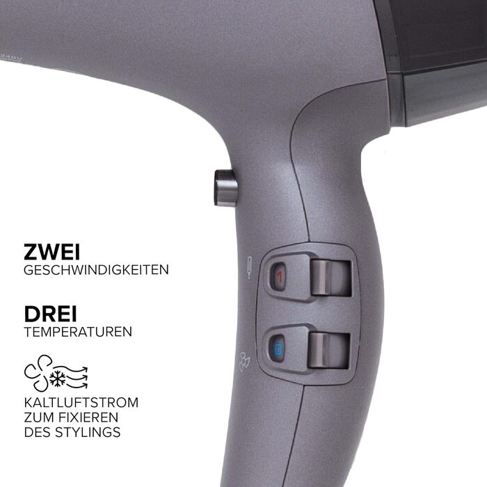 Професійний фен Bellissima Ceramic&Argan Oil з керамічним покриттям та олією аргану, 2300 Вт, іонізація, холодний обдув, 3 режими, 2 насадки, дифузор