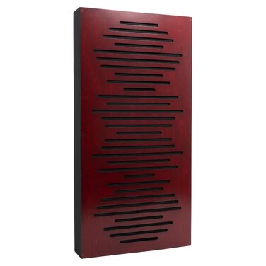 Акустичні панелі Bluetone WaveFuser PRO для шумоізоляції та дифузії звуку, декоративні стінні панелі для студії, офісу та дому (100x50x5 см, Махагон)