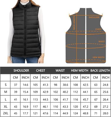 Обогревна жилетка для жінок, жилетка з підігрівом, акумуляторна жилетка, жилетка з підігрівом, жіноча жилетка, з акумулятором 10000 mAh, до 8 годин тепла, 3 режими нагріву, легка система обігріву тіла для зими та активного відпочинку, чорний колір