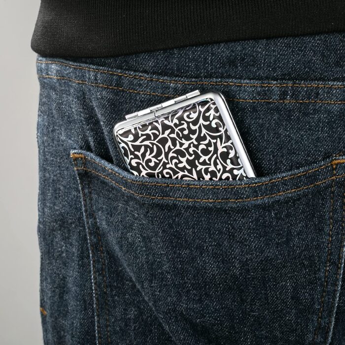 Шкіряне тютюнотримач для жінок з металу, червоний, на 12 сигарет, з гумкою, елегантний, тонкий, для жінок та чоловіків