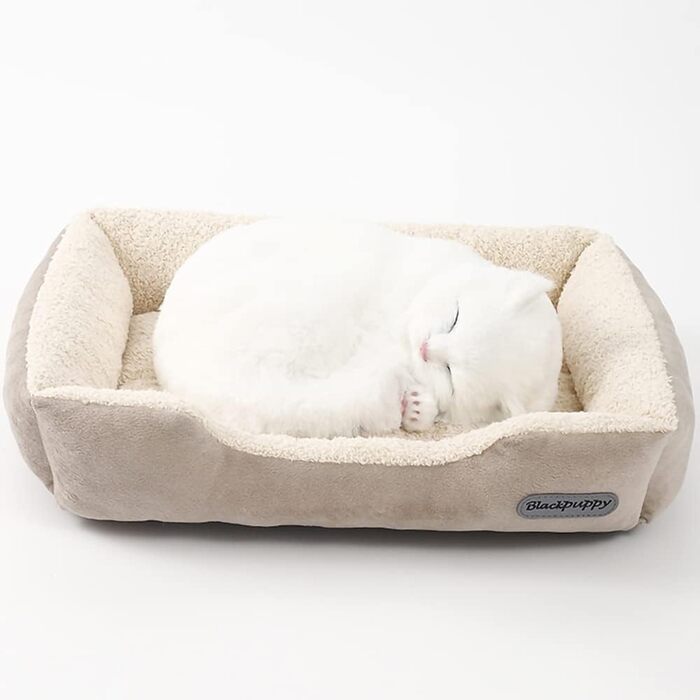 Крісло-лежанка для собак та котів: зручне, миється, не слизьке, кругле, для маленьких порід, бежеве. Розміри: S(37*33*13), M(53*42*11).