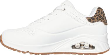 Жіночі кросівки Skechers UNO Jungle Nite, білі, розмір 38.5 EU, Durabuck, леопардовий принт, замша, сітка