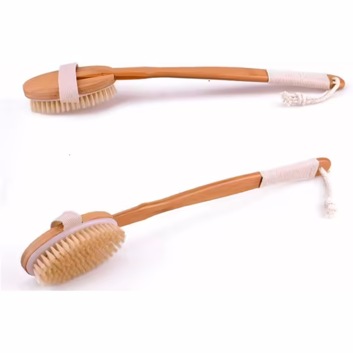 CambOs Bath and Body Brushes made of Horse Hair with Boar Bristles for Women, Long Handle Bath Brushes for Men, Bath Accessories, 20 inches