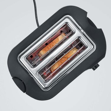 Тостер Severin AT 2217: автоматичний, з підставою для бургерів, з нержавіючої сталі, 800 Вт, червоний/чорний