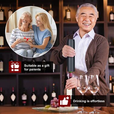 Електричний відкривачка вин AikarO - автоматичний, акумуляторний (набір A)