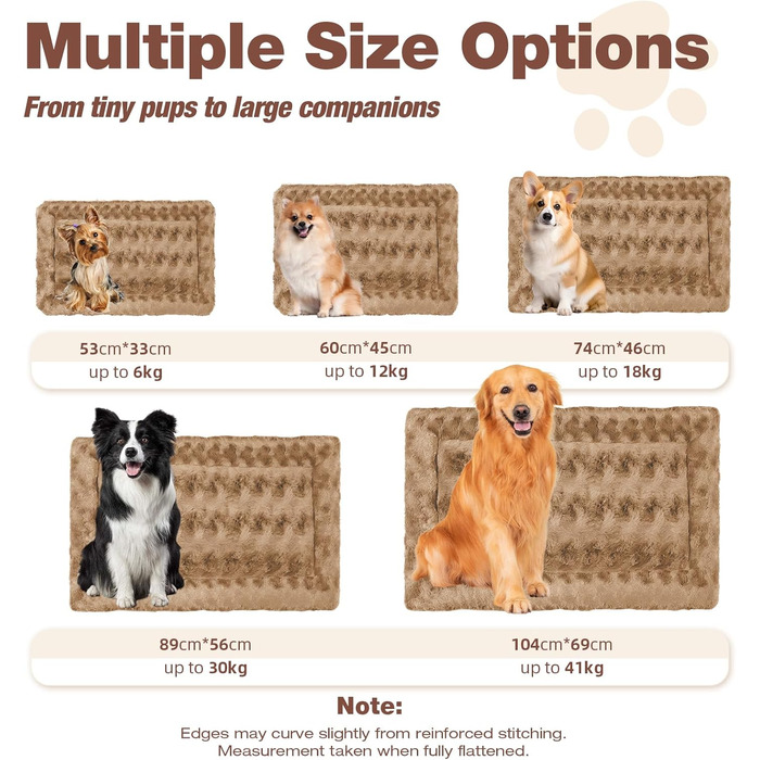 М'яка лежанка для собак Mora Pets: тепла, миюча, нековзна, 74 x 46 см (XXL 104 x 69 см, коричнева)