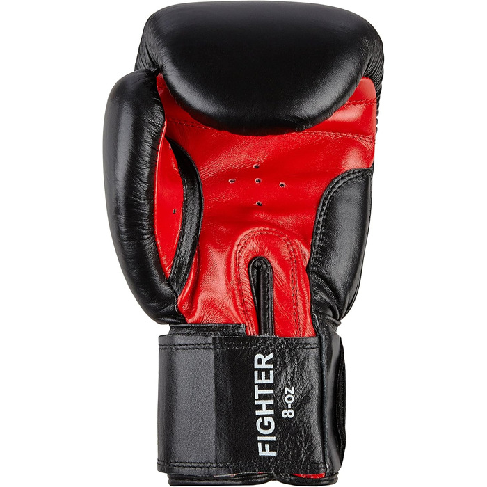 Боксерські рукавички BenLee з натуральної шкіри Fighter (Чорні, 14 oz) + Боксерські бандажі Rocky Marciano