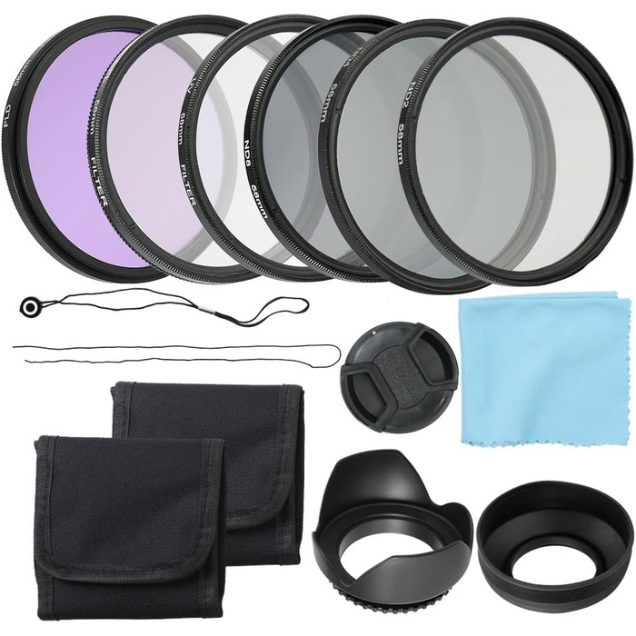 Набір фільтрів для камери Docooler: UV, CPL, FLD, ND 58mm – аксесуари для фотографії