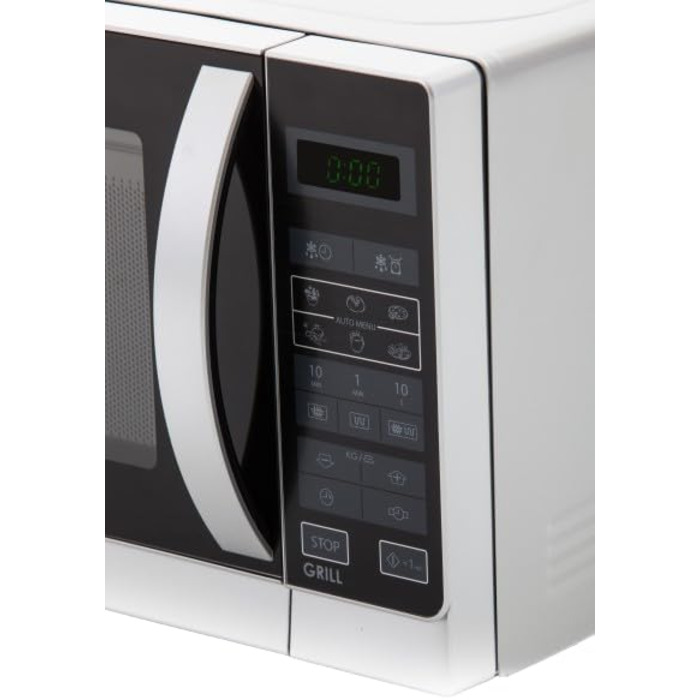 Мікрохвильова піч Sharp R642INW з грилем, срібна: компактна модель з таймером та дитячим блокуванням