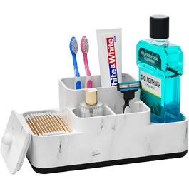 VITVITI Toothbrush Holder Electric Toothbrush Holder Toothbrush Holder Bathroom Kitchen Marble Resin Toothbrush Holder Bathroom Office Organizer Storage Toothbrush Toothpaste Holder Caddy Storage