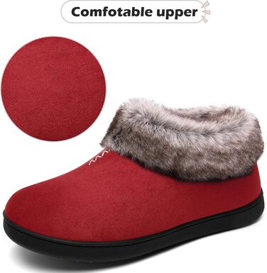 Тапочки жіночі зимові Mishansha, антиковзаючі, з піною пам'яті, плюшеві, розмір 36-43 EU, червоні