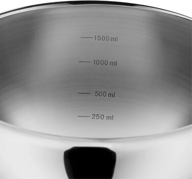 WMF Function Bowls Mixing Bowl 1.25l, Bowl 20 cm, Polished Cromargan Stainless Steel, Dishwasher Safe, Stackable