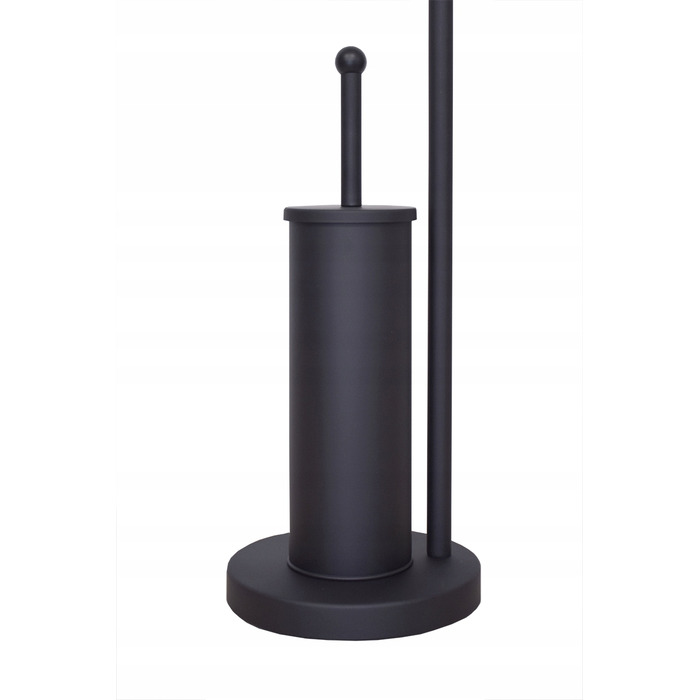 Підставка для ванної кімнати модель 104 з тримачем для паперу та йоржиком для унітаза, срібляста