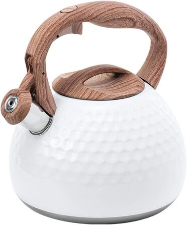 Електричний чайник 2.8л з дерев'яною ручкою, Induktion, Gas, Camping, нержавіюча сталь, зелений, білий, синій, ретро, універсальний