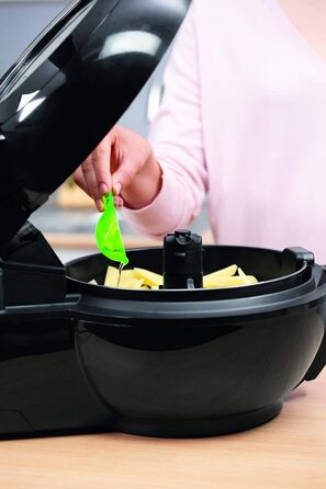 Аерофритюрниця Tefal ActiFry Genius XL 2в1, 1,7 кг, 9 програм, для 8 осіб, з мішалкою, без олії, чорна