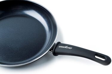 GreenChef Diamond Soft Grip Non-Stick Coating, 30cm, PFAS-free, Induction, Dishwasher Safe, Black 30cm (Frying Pan, 20cm Frying Pan)