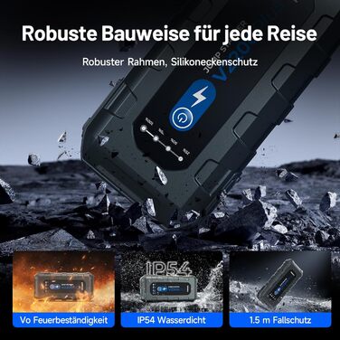 Powerbank TOPDON JS3000 для запуску двигуна, 24000mAh, 2200A, для бензинових (9.0L) та дизельних (7.0L) двигунів, з EVA-чохлом