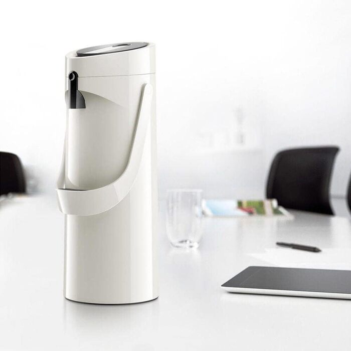 Emsa GmbH 515707 Ponza ISO Thermos Flask 1.9 l, Stainless Steel, 17 x 16.5 x 39 cm, Stainless Steel, White