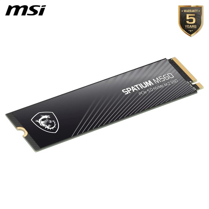 SSD MSI SPATIUM M560 2TB PCIe 5.0 NVMe M.2 – Швидкий внутрішній накопичувач з 3D NAND та захистом даних