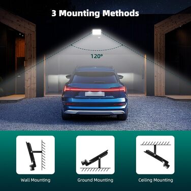 Viugreum 2Pack LED Flood Lights Outdoor with Motion Sensor 15000LM Outdoor Light Cold White Spotlight with Remote Control Floodlight Outdoor Spotlight IP67 Waterproof Floodlight with 2 Screws for Garden (100w, 1PCS)