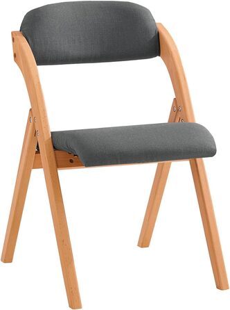 SoBuy FST92-GR Folding Chair Kitchen Chair with Padded Seat and Backrest Green WxHxD approx.: 47x77x60cm Green (1 Chair, Dark Grey)