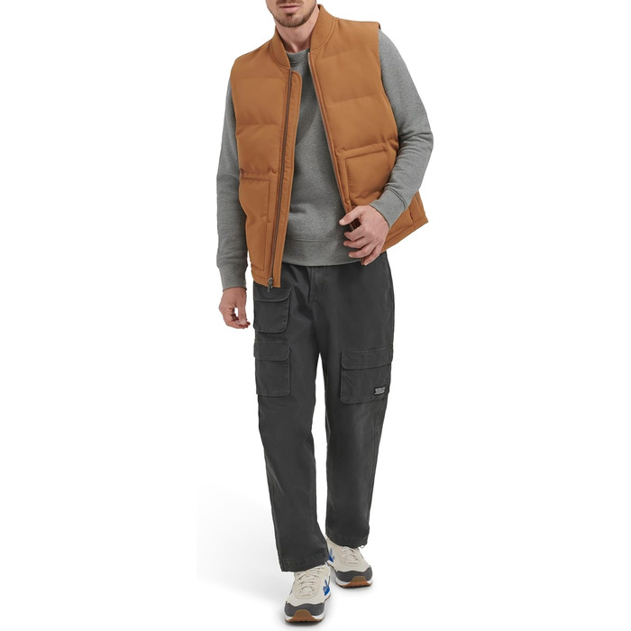 Жилет Levi's чоловічий стеганий утилітарний пуховик Worker Brown