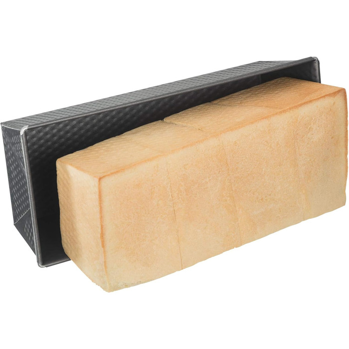 ORIGINAL KAISER Kaiser Inspiration Loaf Pan with Silicone Lid, Rectangular Baking Tin, Non-Stick Coated for Baking and Storage, 32x 15 x 19 cm, Alloy Steel, Grey, 35 x 14 x 9 cm, 5