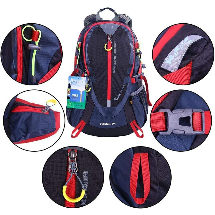 EGOGO 30L Waterproof Hiking Backpack Camping Backpack with Rain Cover Running Cycling Outdoor S2310