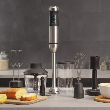 Блендер Cecotec Stabmixer Power TitanBlack 1500 XL PerfectCream з титановим покриттям, 1500 Вт, 6 насадок