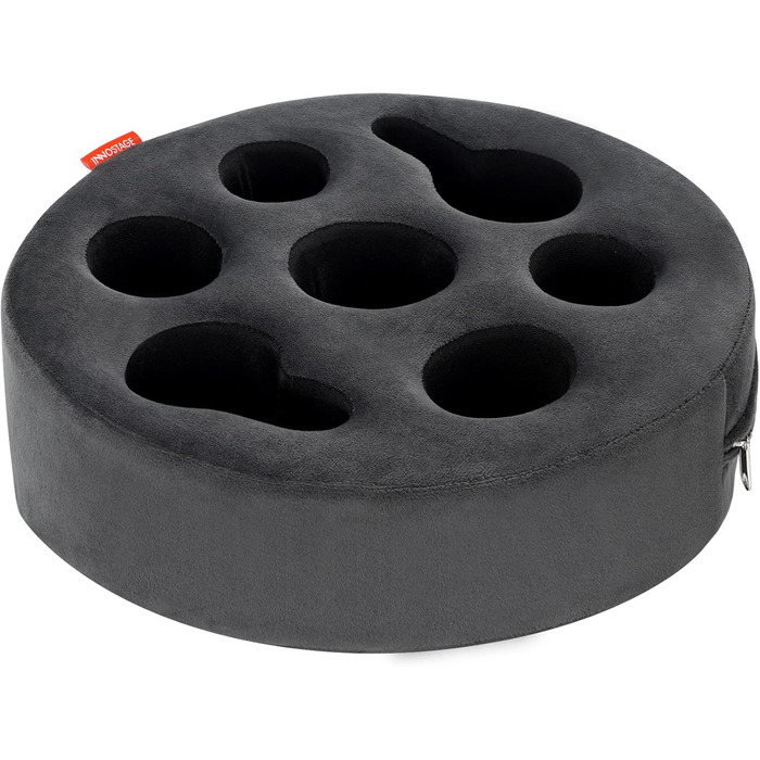 Couch Drink Holder, Sofa Drink Holder, Removable and Washable Velvet Cup Cozy Pillow Cushion Lap Tray with Coffee Cup Holder for Home, Car, Bathroom, Park, Travel, Indoor, Outdoor – Grey