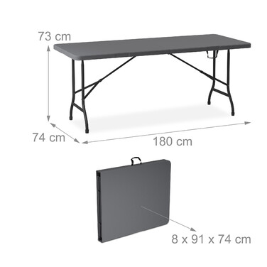 Relaxdays 3-piece folding beer garden set