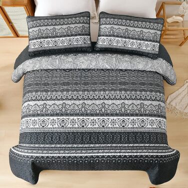Пухова ковдра WONGS Bohemian, King-size, жовто-помаранчевий колір, мікрофібра, 261.6 x 228.6 см, 3 шт. (King, Чорний)
