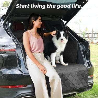Захист для багажника автомобіля KYG для собак з нековзним покриттям, захистом бокових панелей та краю завантаження, універсальний килимок для багажника, ковдра для собак в авто, водонепроникний та стійкий до подряпин, 195 * 105 см