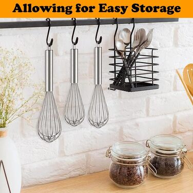 Набір вінчиків з нержавіючої сталі, 3 шт. (8', 10', 12') для приготування, збивання та змішування