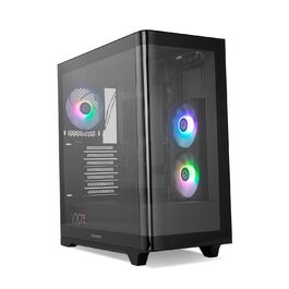 Корпус ПК NOX Xtreme Products HUMMER ETHER BK – білий, ATX/Micro-ATX/ITX, Midi-Tower з сіткою на передній та верхній панелі, скляна бокова панель, 3 x 140 мм вентилятори, підтримка до 10 вентиляторів, USB-C/USB 3.0