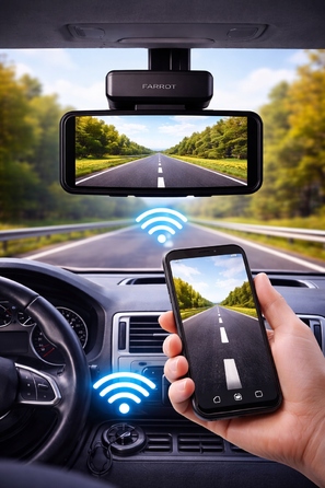 Автомобільний відеореєстратор FARROT A8 4K з GPS, WiFi, передньою та задньою камерами та функцією ADAS