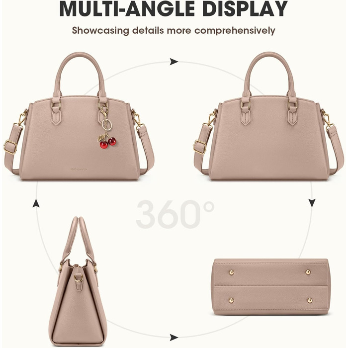 Сумка жіноча RAINSMORE середнього розміру з PU шкіри, хакі. Для планшета 11