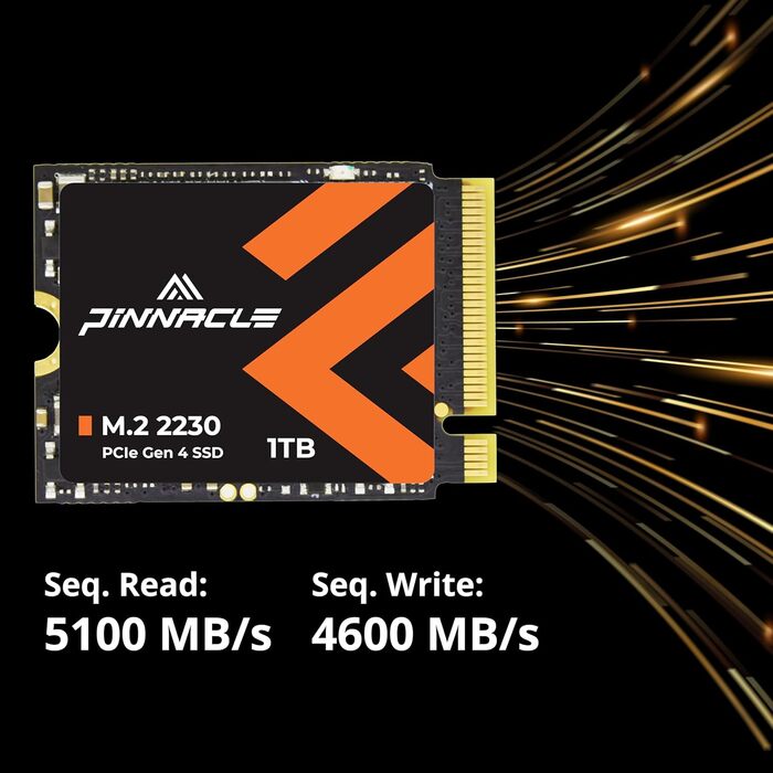 SSD Timetec PCIe 4.0 Gen4x4 1TB M.2 2280 для PS5, PC, Laptop - NVMe, Phison E27T, 2000TBW, 7400/6100 MB/s