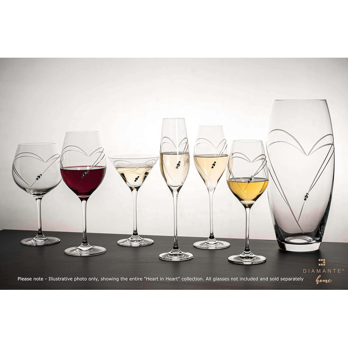 Кілька келихів для шампанського та просекко 'Серця' зі Сваровскі Swarovski - пара