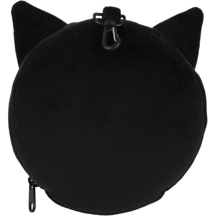 I-TOTAL® - Pillow with Sleep Mask, Locking Pillow with Hook for Travel (BLACK CAT)