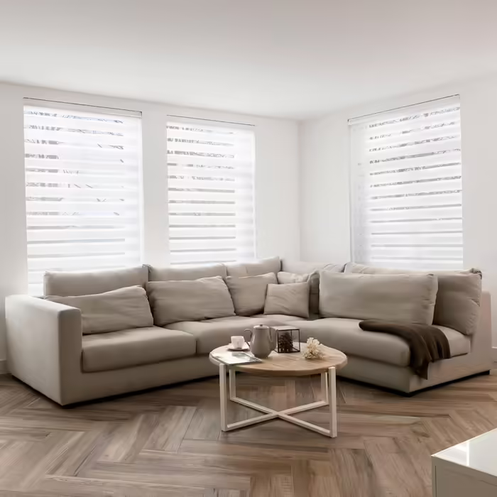 Sol Royal Cassette Double Roller Blind SolDecor DK9 Duo Roller Blind Clamp-on System Premium Vario Roller Blind with Clamp Carrier and Extra Wide Stripes - White (W90 x H160 cm)