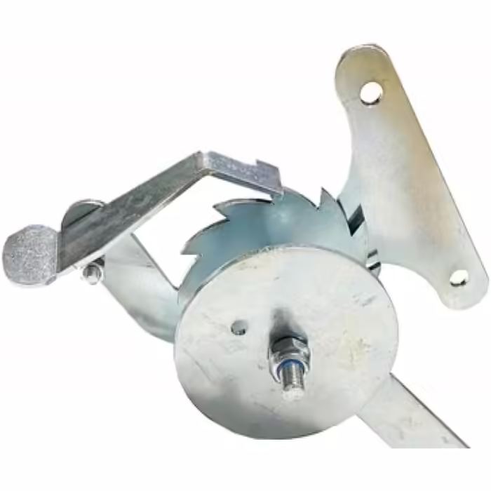 QLS Winch Cable Roll Pulley Crank Zinc-plated Swivel Grill Grill Grate Tripod Stand Silver