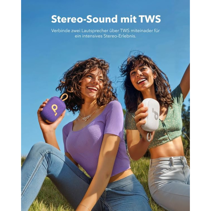 Soundcore Anker Select 4 Go: Портативна Bluetooth колонка, IP69, 20 годин роботи, плаваюча, фіолетова