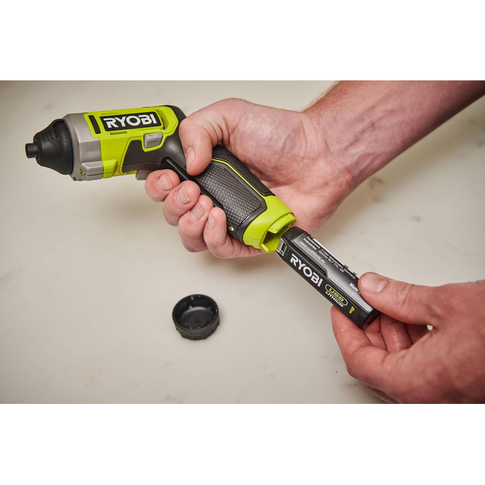 RYOBI 4V USB-Li-Ion акумуляторний шуруповерт ERGO RSD4-120TA2 (з акумулятором 4V 2.0Ah, USB-C зарядним кабелем та двома насадками)