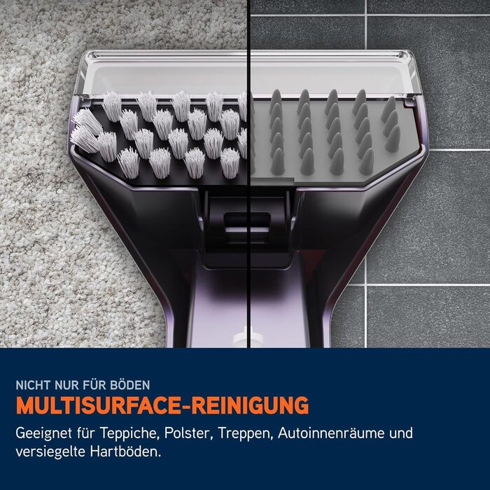 Портативний відпарювач для килимів та м'яких меблів Vax SpotWash Duo з насадкою для тварин, аксесуари для щоденного прибирання, насадки для різних поверхонь та розчин Spotwash Duo EU